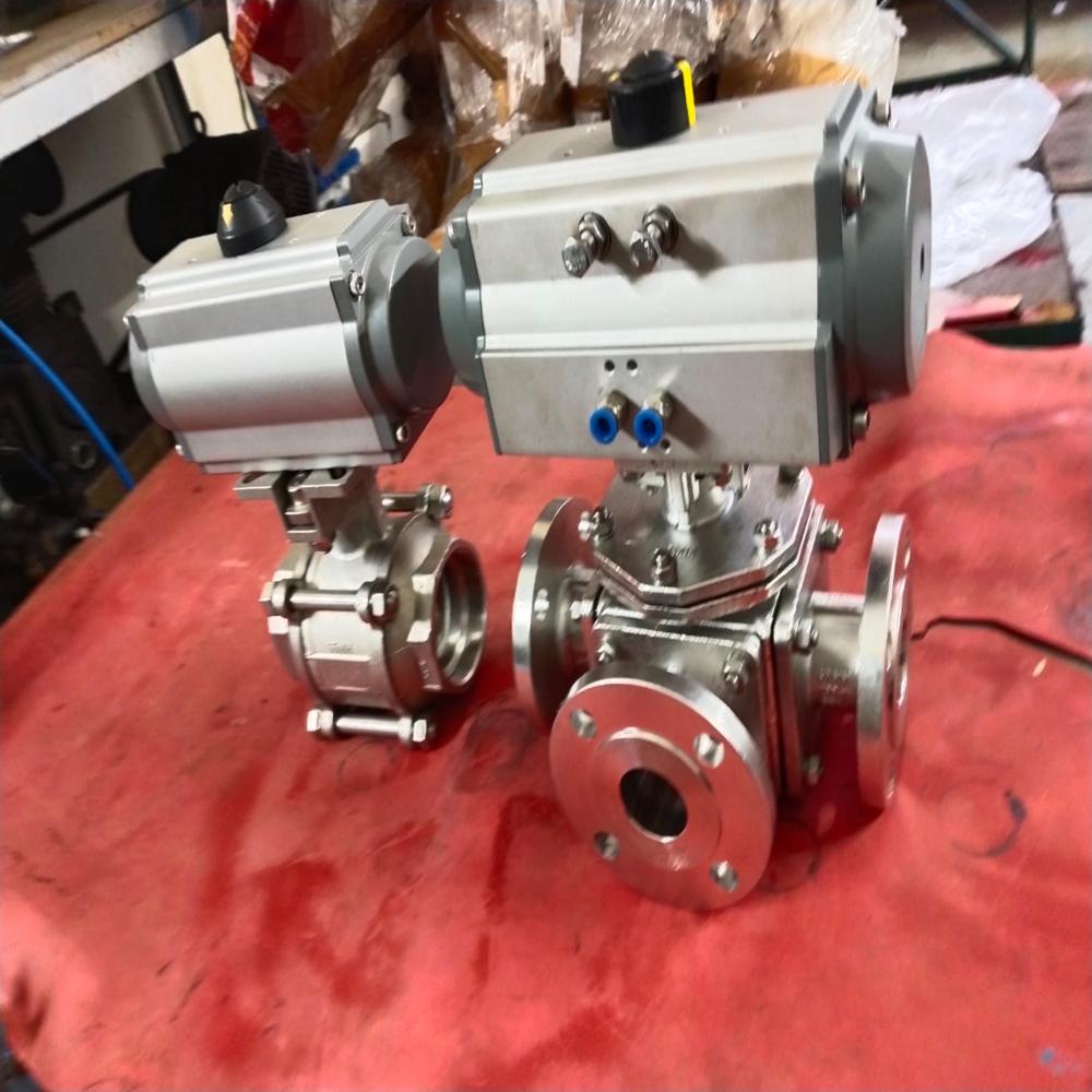 Pneumatic Ball Valves - Stainless Steel Ss304/ss316, Dn15-dn200, Pn16-pn40, Ptfe/rptfe/graphite Sealing, Flanged/threaded/welded Connections, Double/single Acting Actuators, Iso 5211 Mount