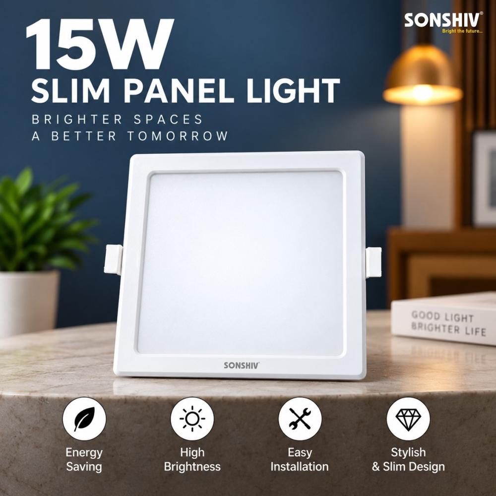 15w slim panel light