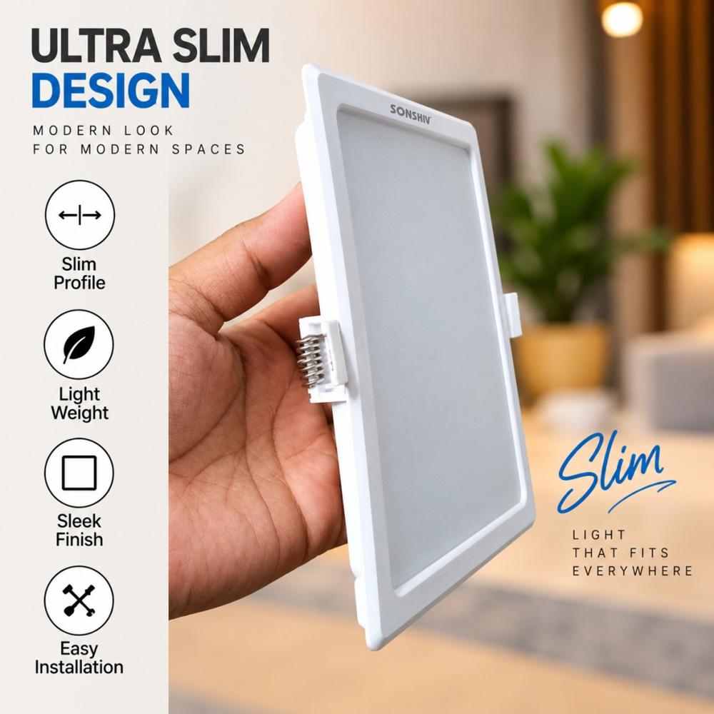 15w slim panel light