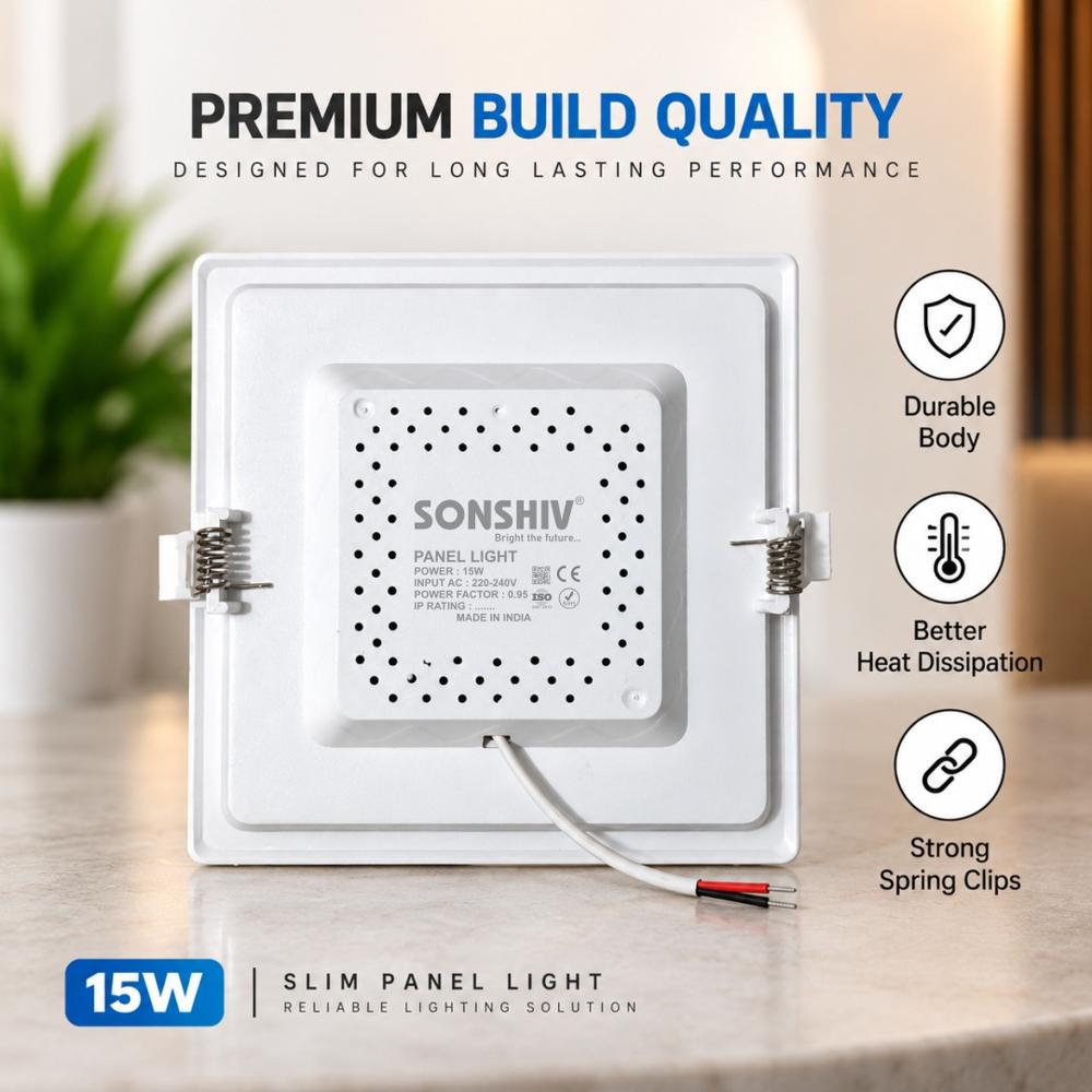15w slim panel light
