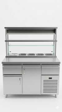 Table Top Refrigerator With Bain Marie