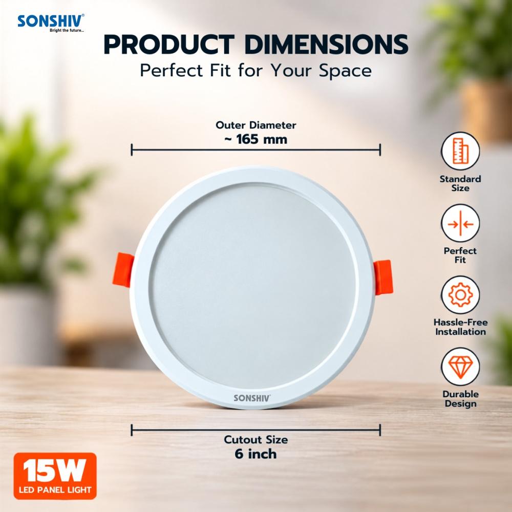 15w Round Slim Panel