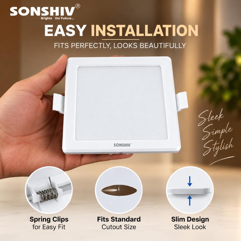 8w Square Slim Panel Light