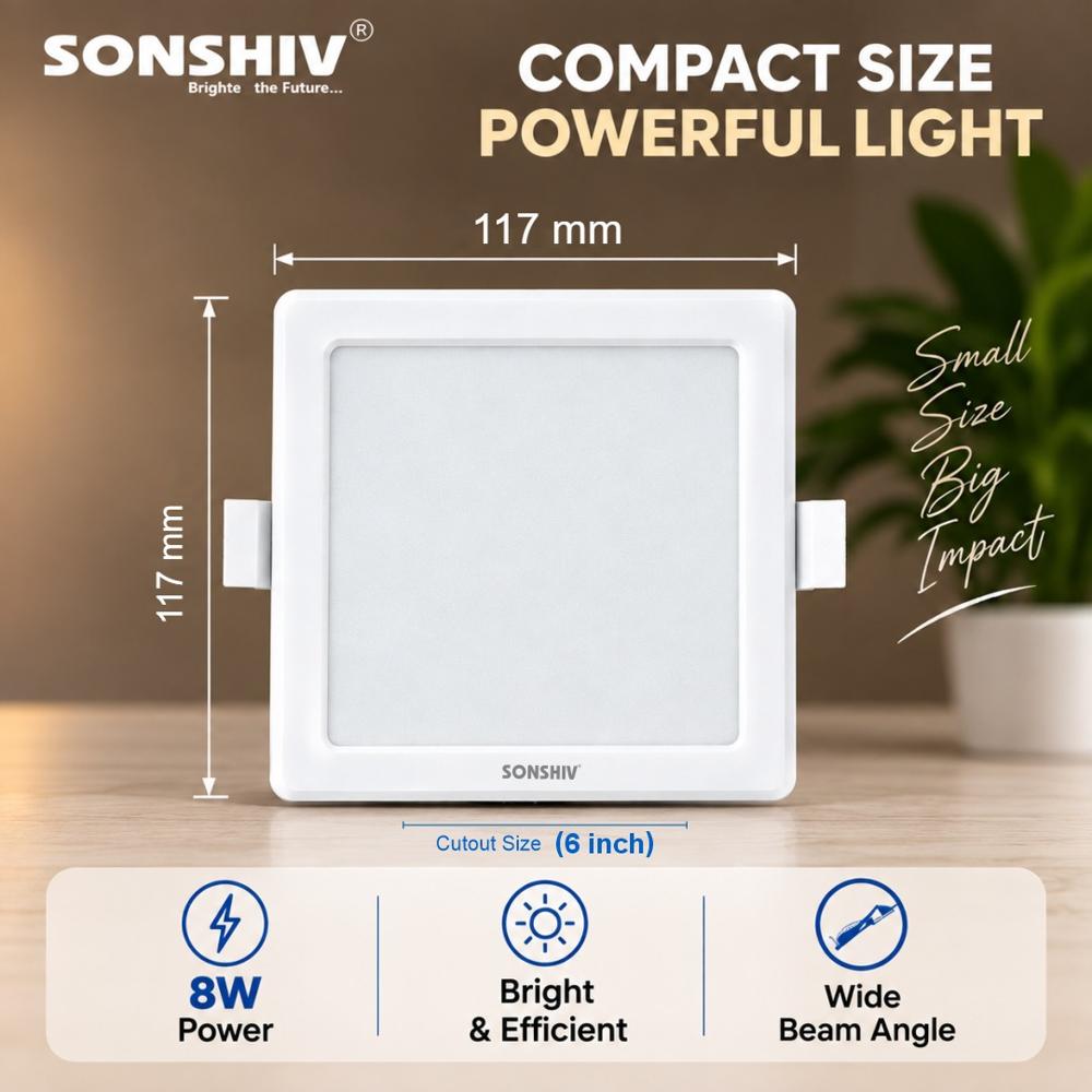 8w Square Slim Panel Light