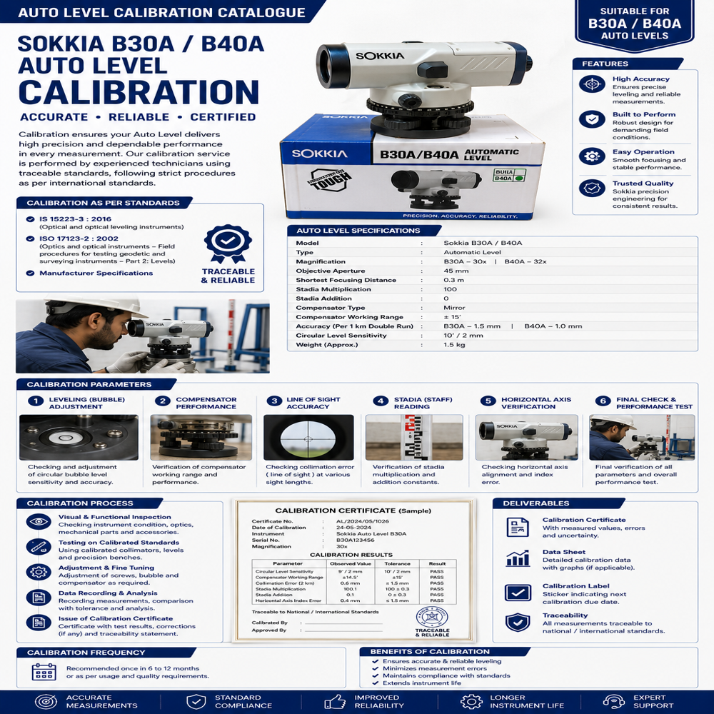 Auto Level Calibration Service - Accuracy: 1 %