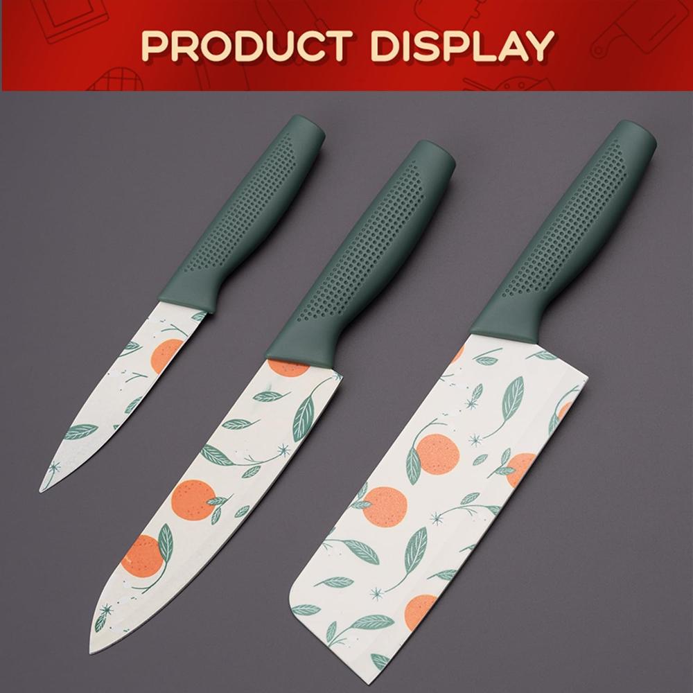 3 Pcs Printed Knife Set - Height: As Per Product Centimeter (Cm)