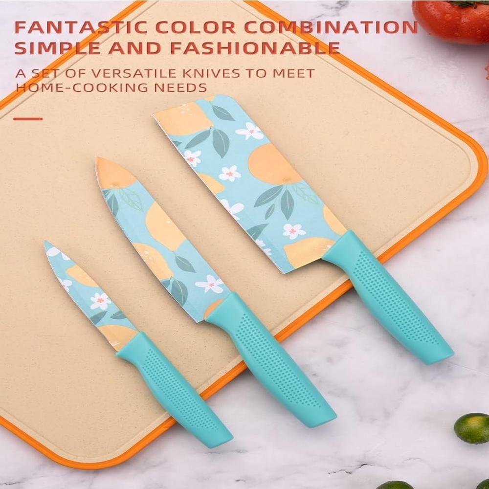 3 Pcs Printed Knife Set - Height: As Per Product Centimeter (Cm)