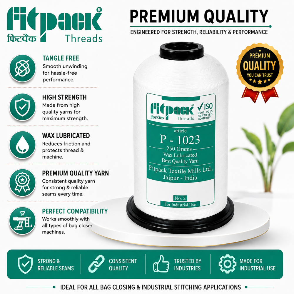 Fitpack P-1023 High Tenacity Industrial Bag Closing Thread Cone (250 Grams)