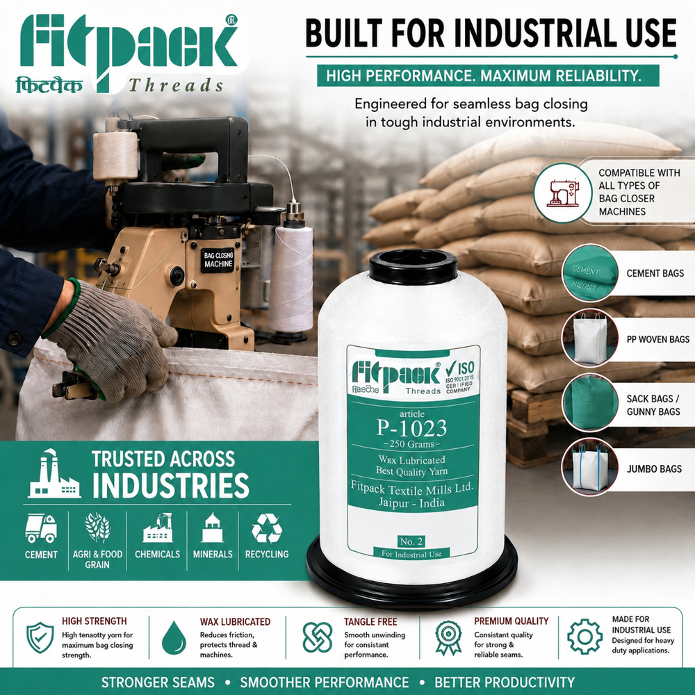 Fitpack P-1023 High Tenacity Industrial Bag Closing Thread Cone (250 Grams)