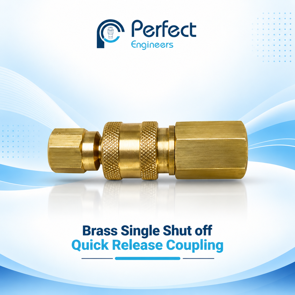 Brass Single Shut off Quick Release Coupling