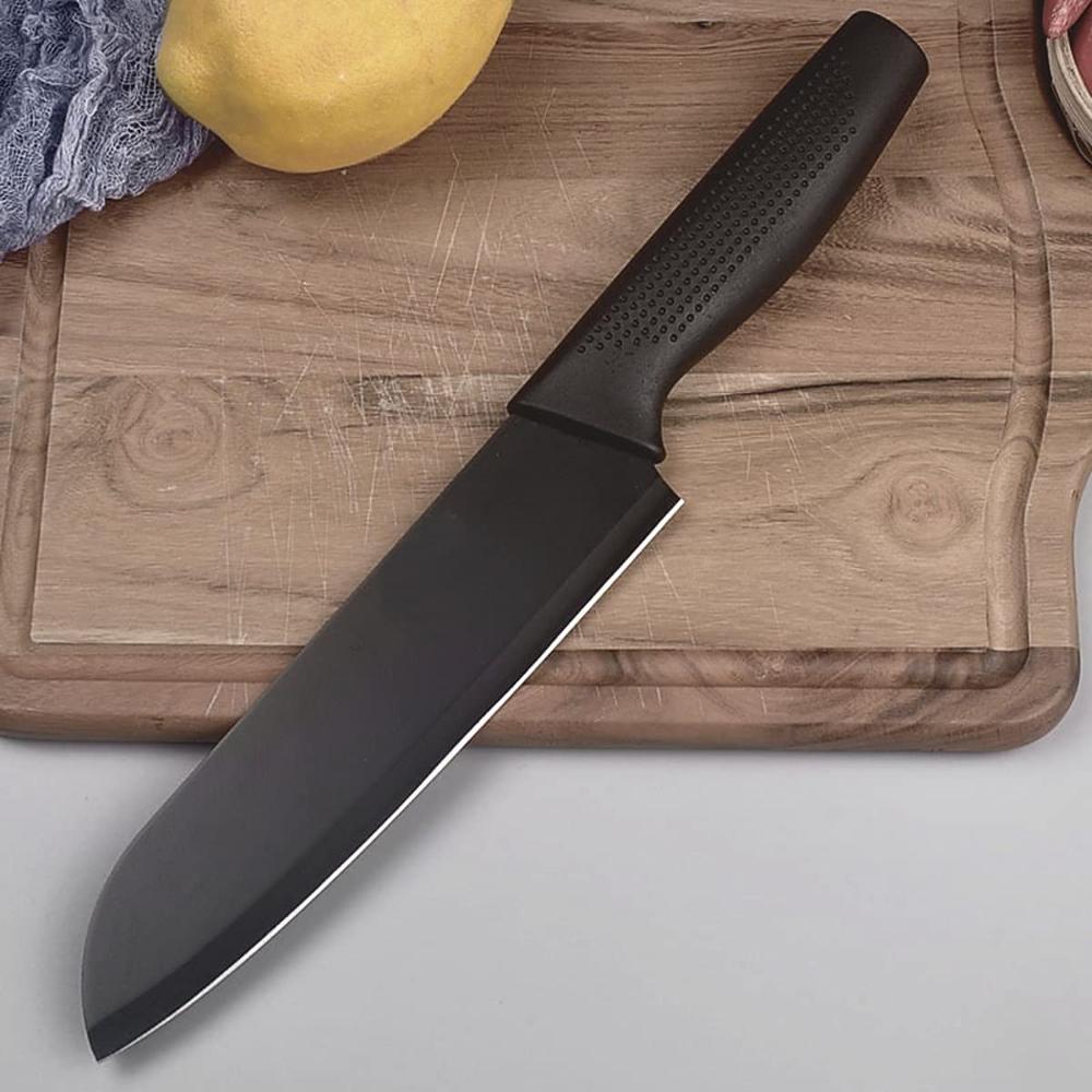 3 Pcs Black Knife Set - Application: Daily Kitchen Tasks Of Chopping