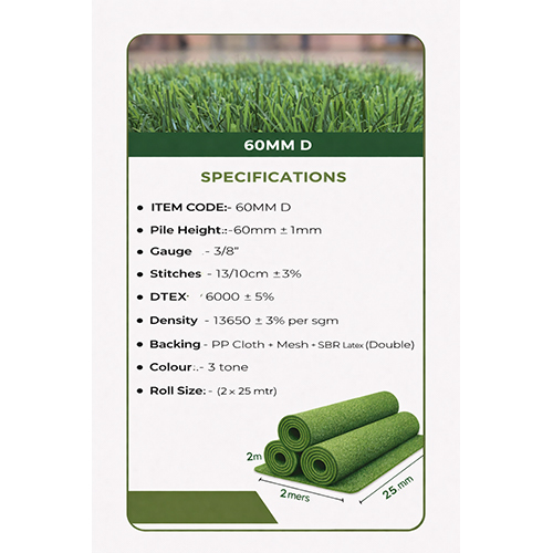 60mm Artificial Grass