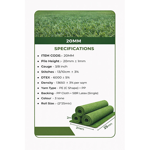 20 mm Artificial Grass