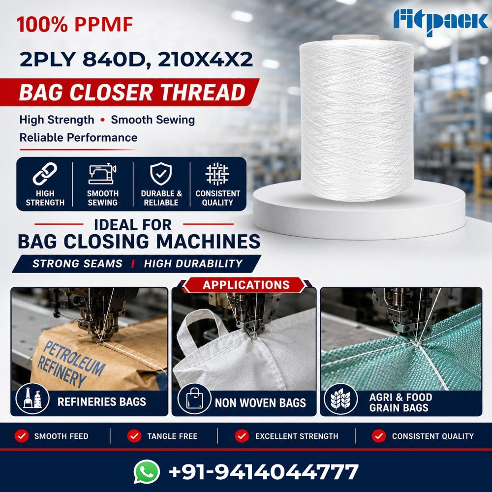 Fitpack 100% PPMF 2Ply 840D (210x4x2) High Strength Bag Closer Thread Cone