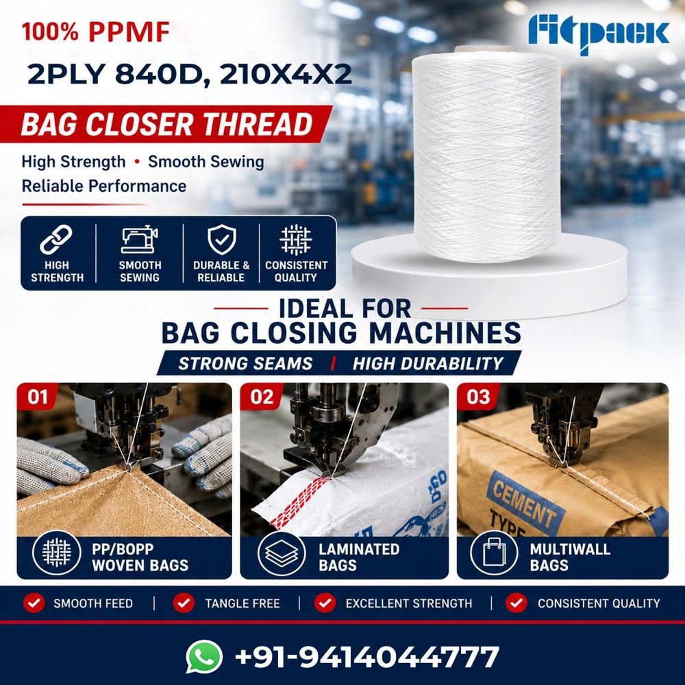 Fitpack 100% PPMF 2Ply 840D (210x4x2) High Strength Bag Closer Thread Cone