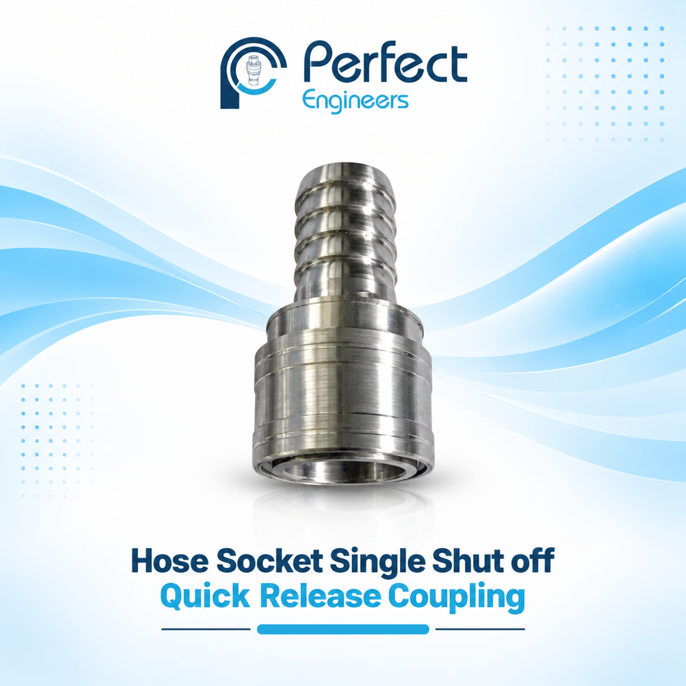 Hose Socket Single Shut off Quick Release Coupling