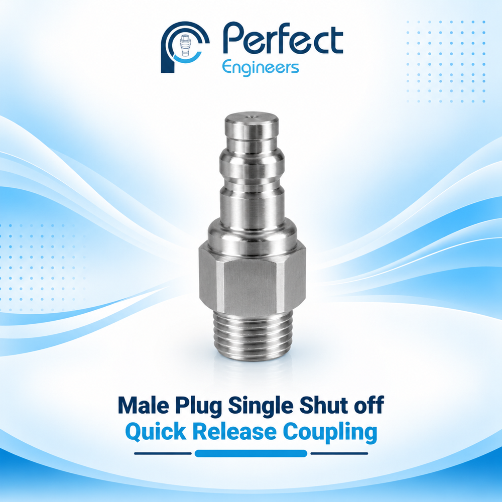 Male Plug Single Shut off Quick Release Coupling