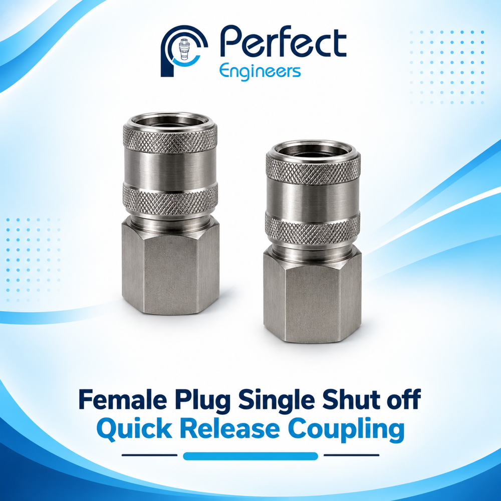 Female Plug Single Shut off Quick Release Coupling