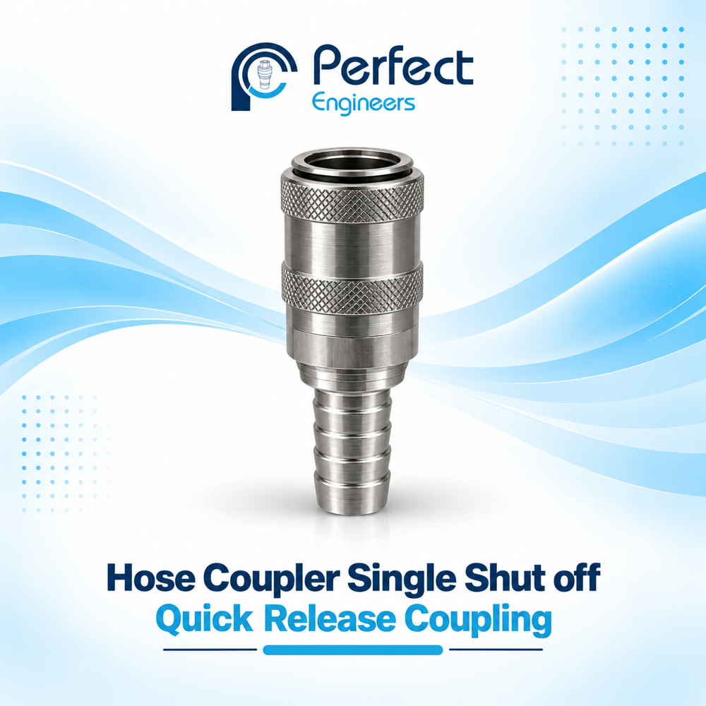 Hose Coupler Single Shut off Quick Release Coupling