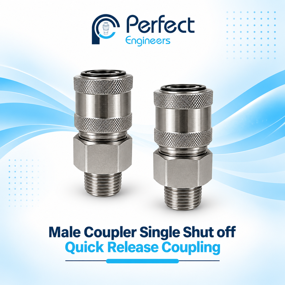 Male Coupler Single Shut off Quick Release Coupling