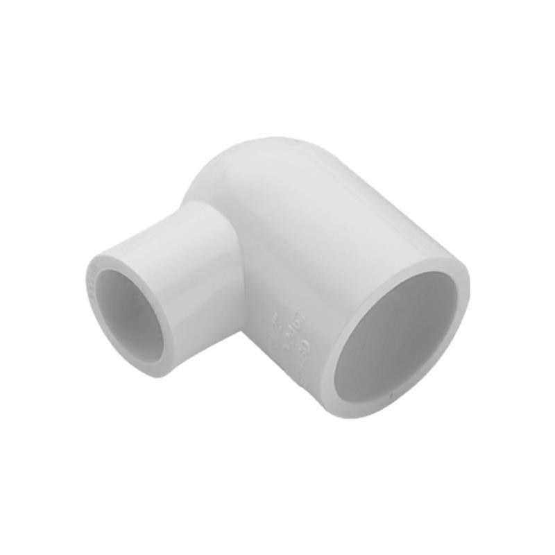 White 90-degree Reducing Elbow Pipe Fitting