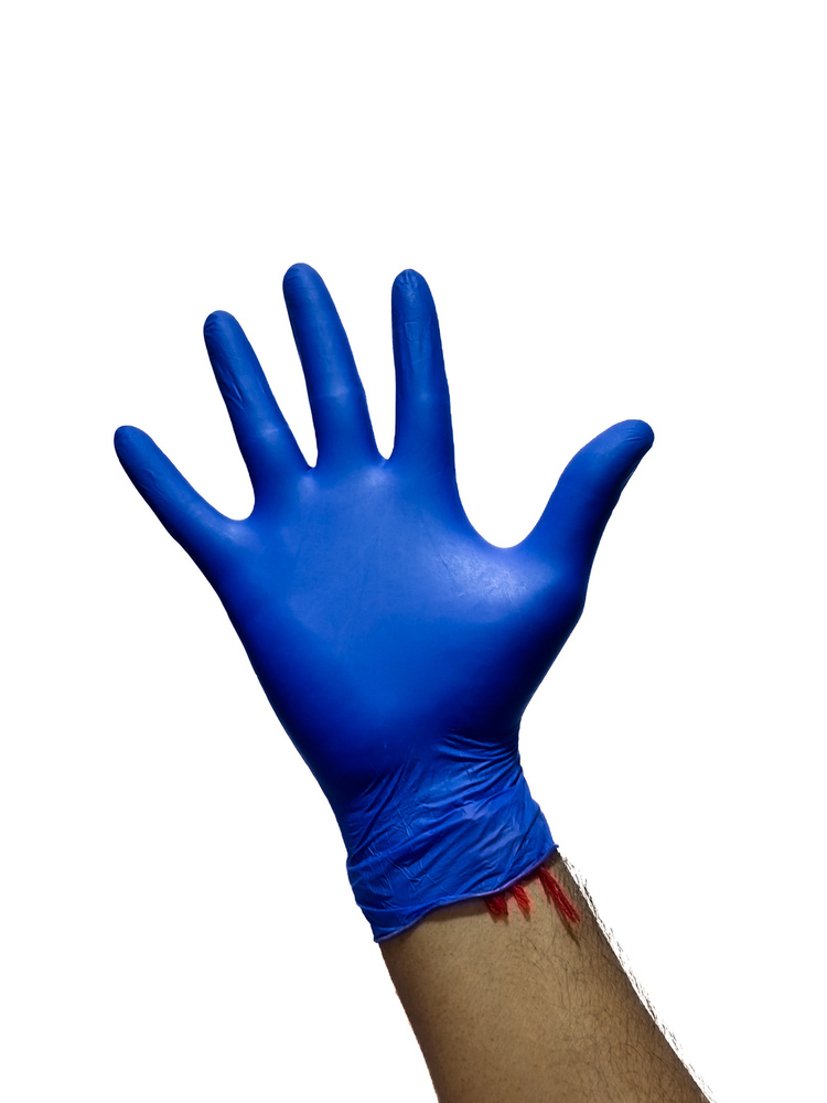 Nitrile Examination Hand Gloves - Color: Blue