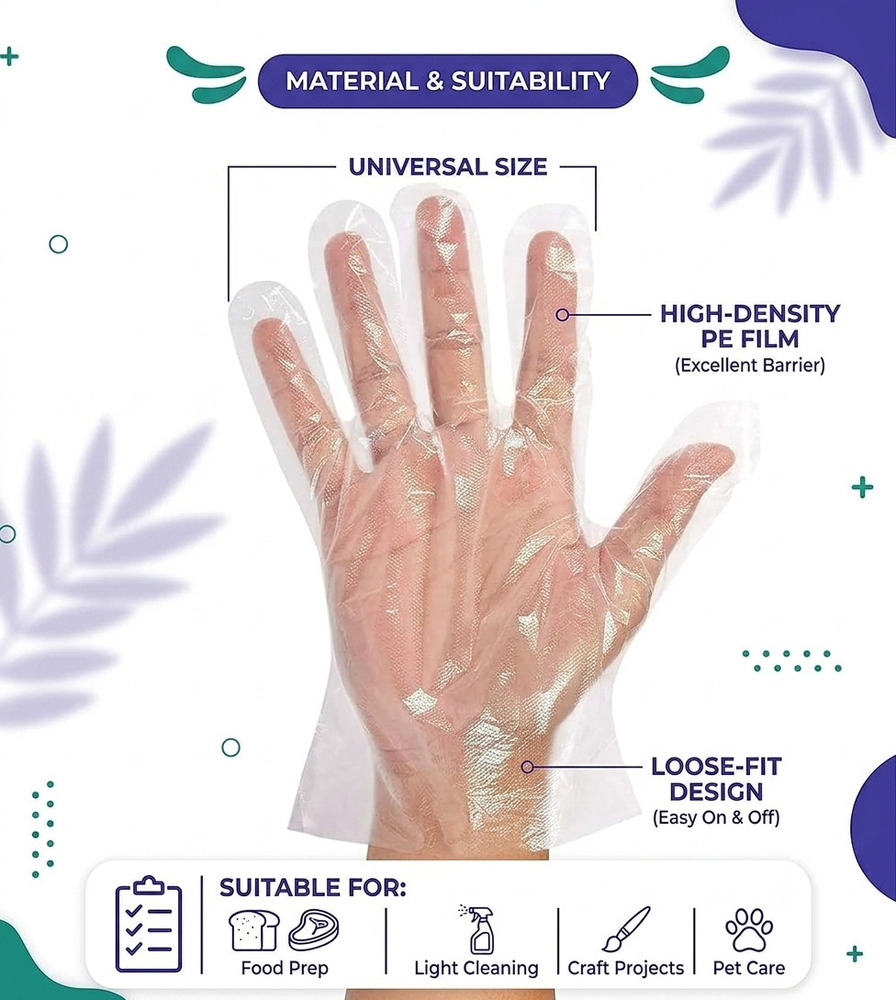 Plastic Disposable Hand Gloves