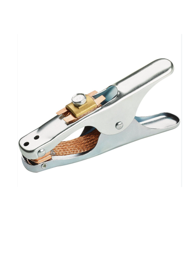 Earthing Clamp - Mild Steel, 100x25 Mm, Silver, Zinc Plated | Screw Controlled, M8 Aperture, Up To 10 Mmâ² Wire
