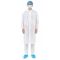 50gsm White Disposable Lab Coat