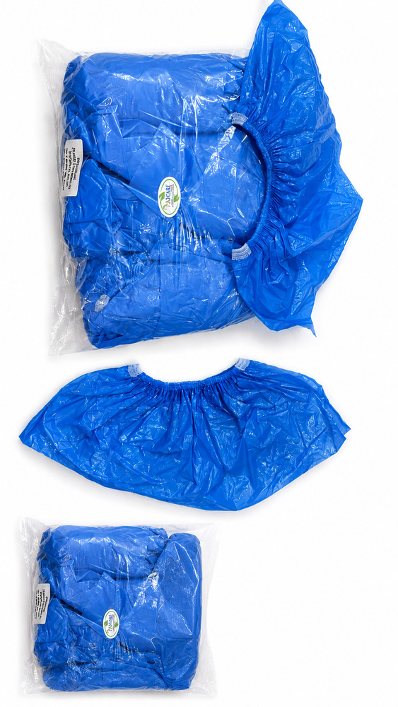 Blue Polyethylene Shoe Cover