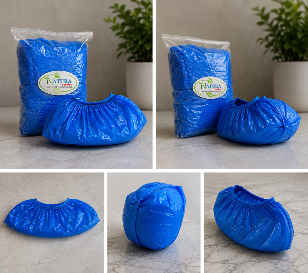 Blue Polyethylene Shoe Cover