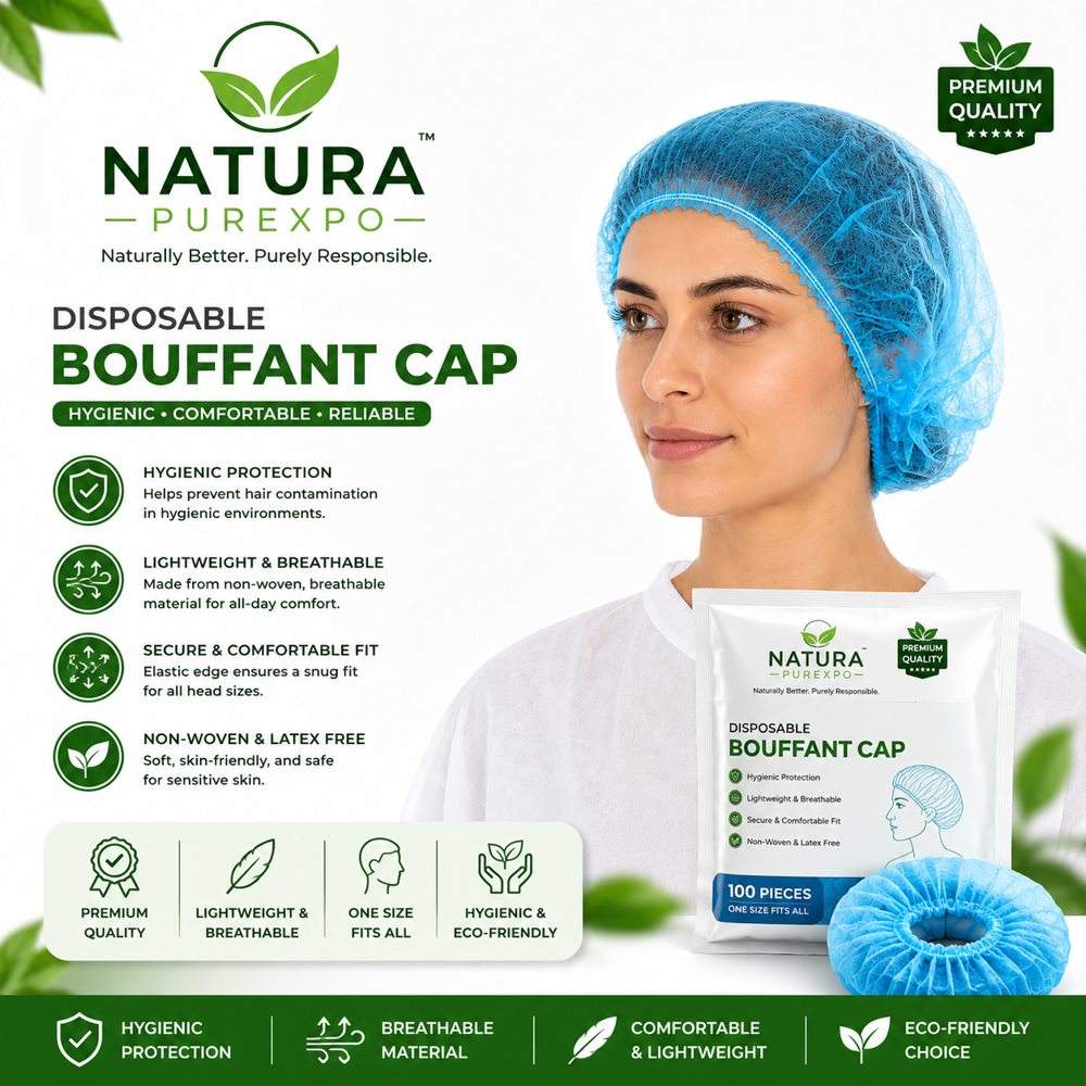 Blue Bouffant Caps - Grade: Medical Grade