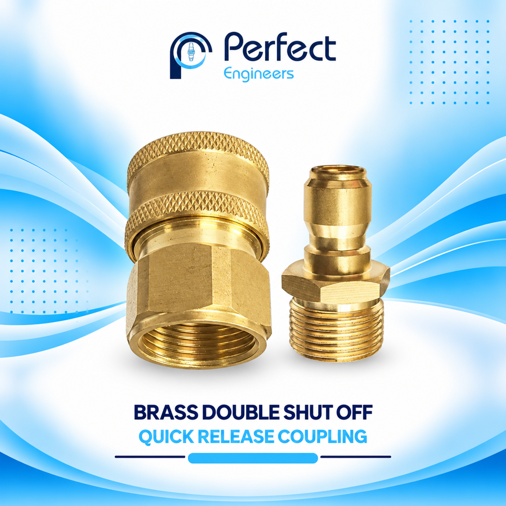 Brass Double Shut off Quick Release Coupling