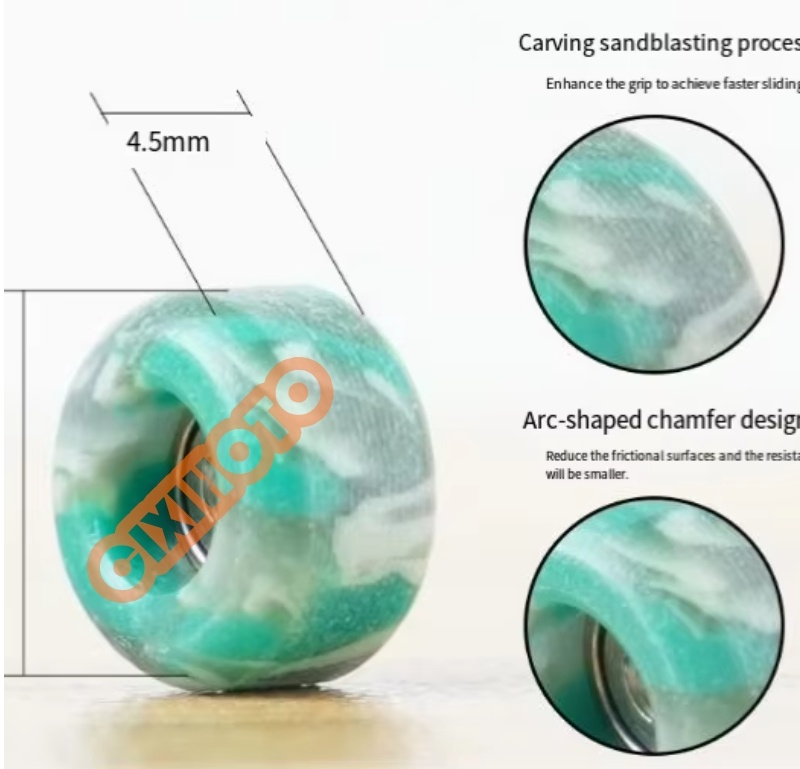 Professional Fingerboard Color Blending Sanding Wheel for Skateboard Wheels 7.54.5mm 4PCSSET