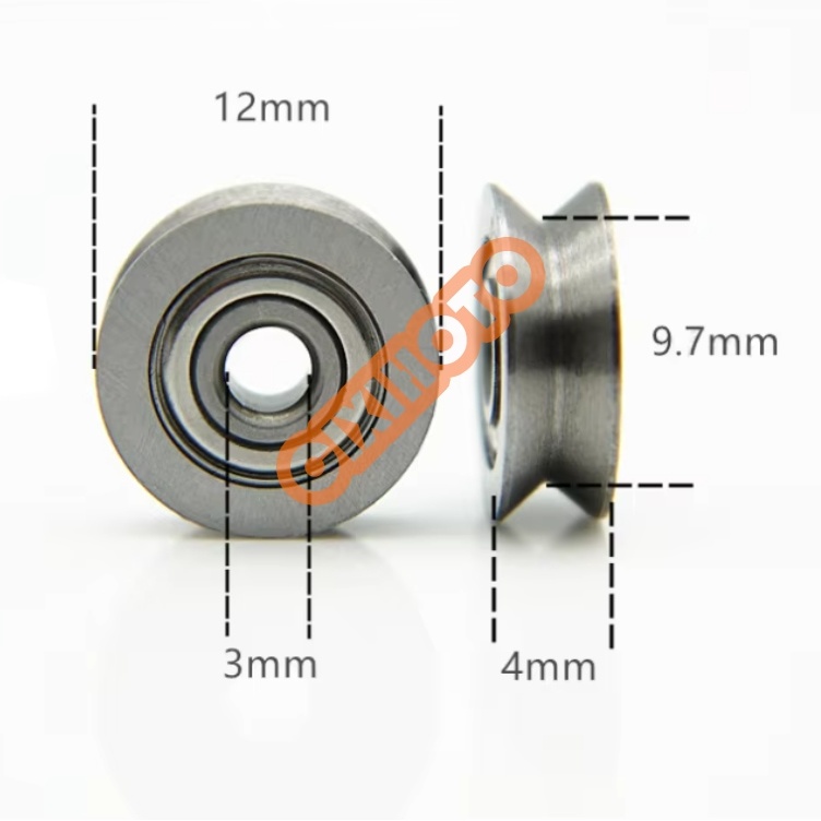 V623ZZ V624ZZ V625ZZ U623ZZ U624ZZ V U groove Guide Wheel Pulley Track Roller Bearing