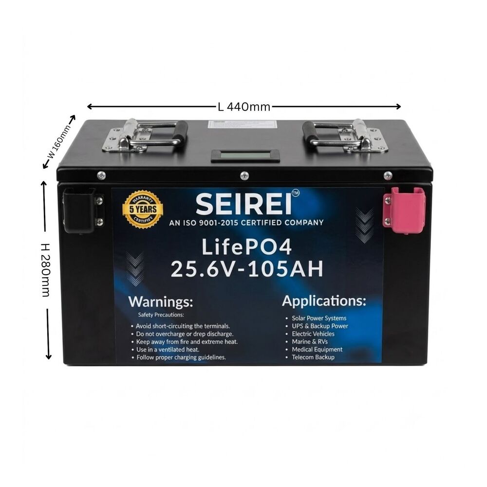 25.6V 100Ah LiFePO4 Battery