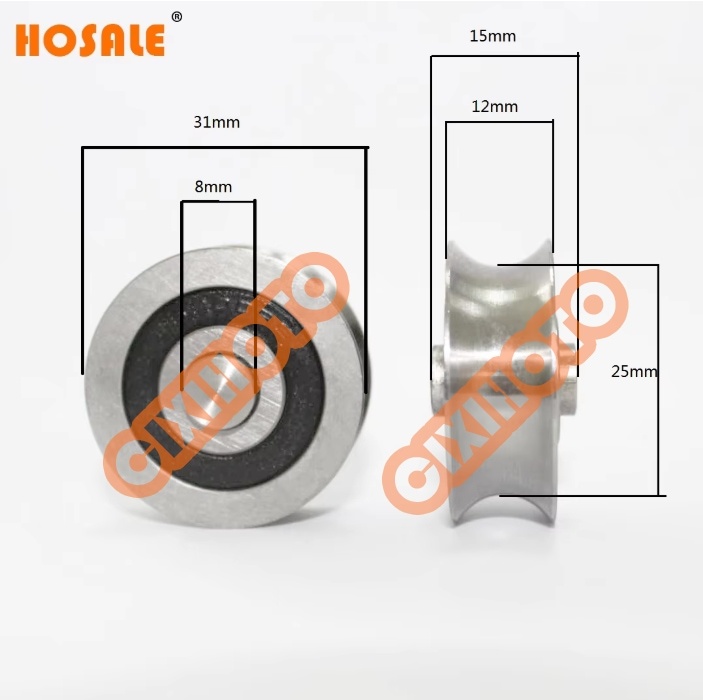 Movable Door and Window Pulley Customized As Your Drawing U groove Guide Bearing
