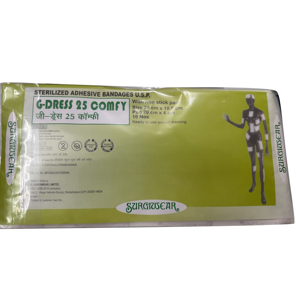 G Dress 25 Comfy Sterilized Adhesive Bandages USP