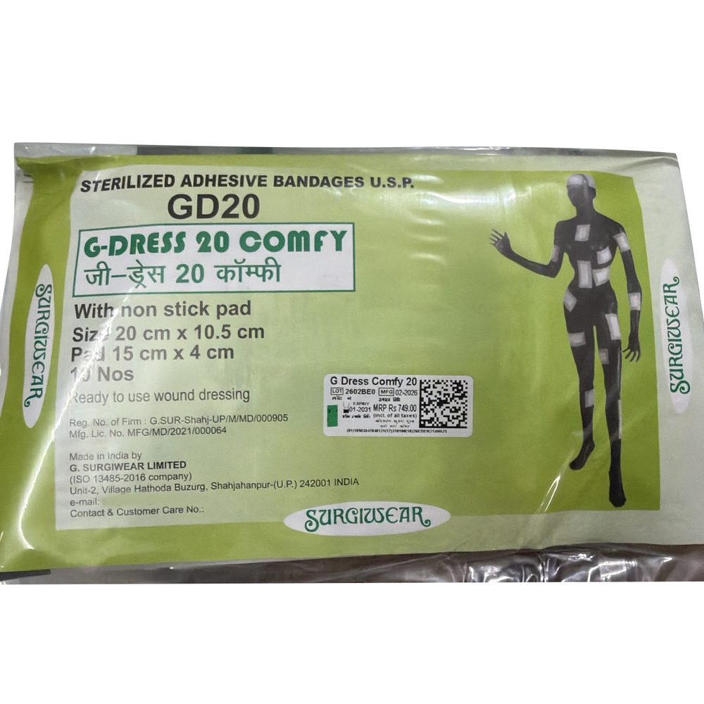 G Dress 20 Comfy Sterilized Adhesive Bandages USP