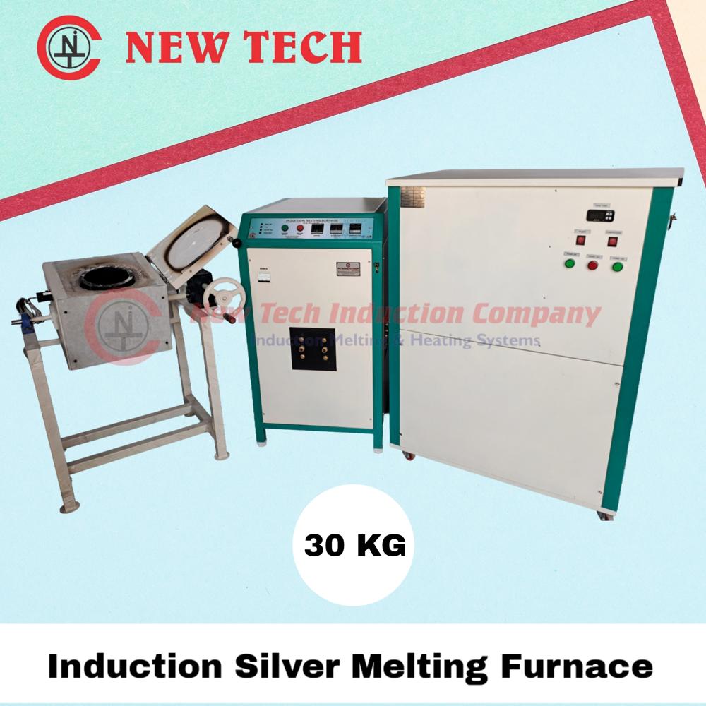 Induction silver melting furnace 25 kg