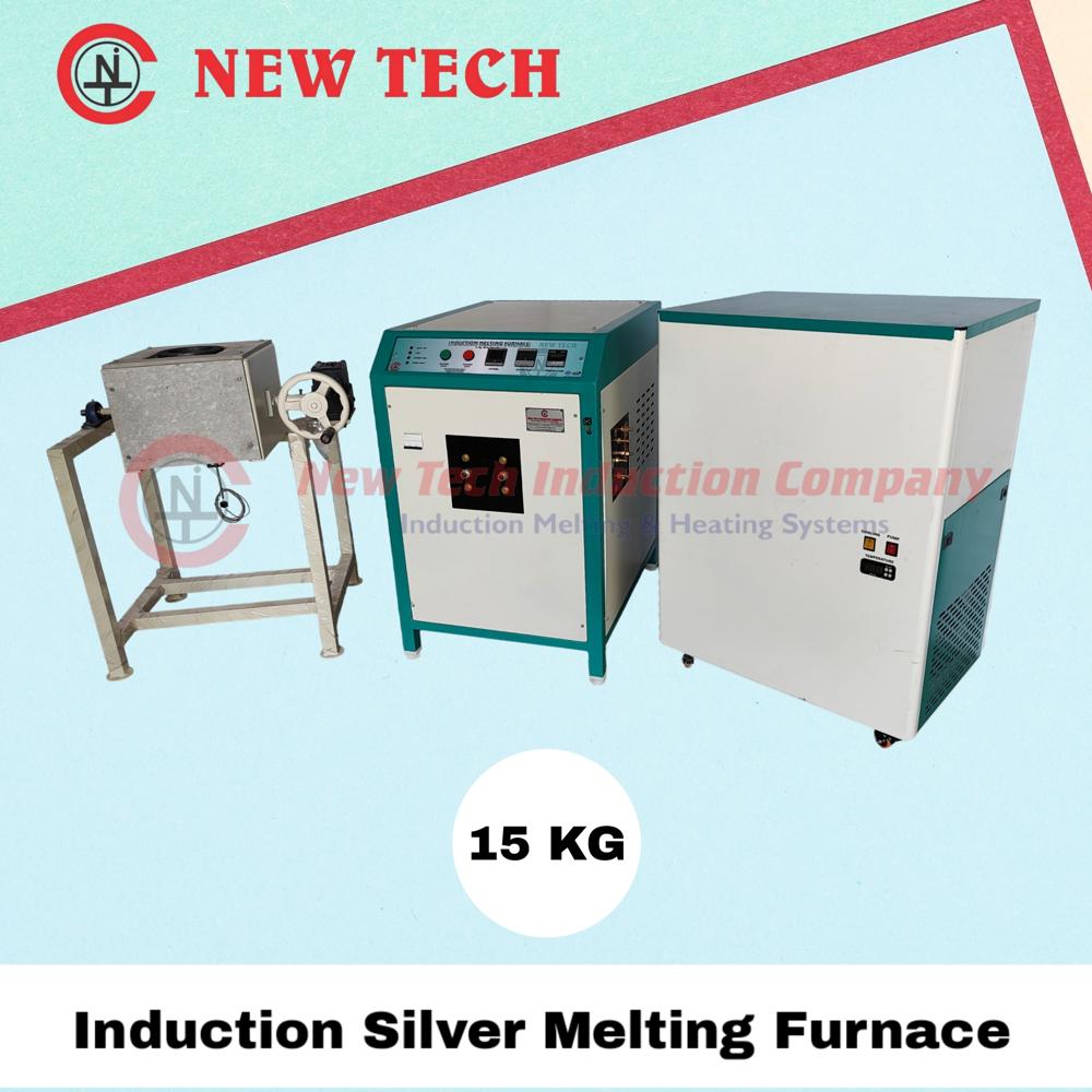 Induction silver melting furnace 25 kg