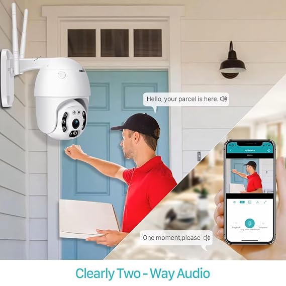 5MP WiFi Outdoor PTZ Security Smart Camera