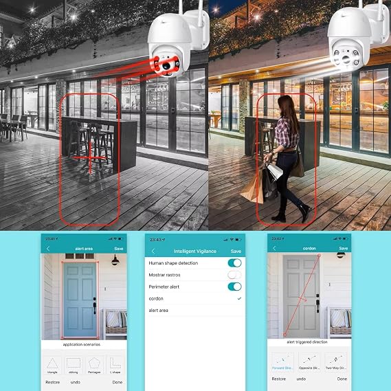 5MP WiFi Outdoor PTZ Security Smart Camera