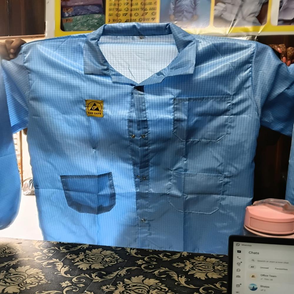 Blue Esd Apron - Material: Polyester