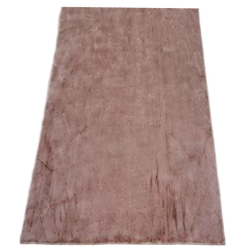 Mocha Blush Solid Fur Rug