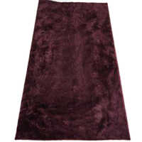 Royal Merlot Solid Fur Rug