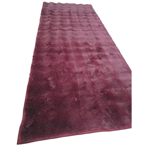 22x55 Inch Maroon Color Bubble Fur Runner
