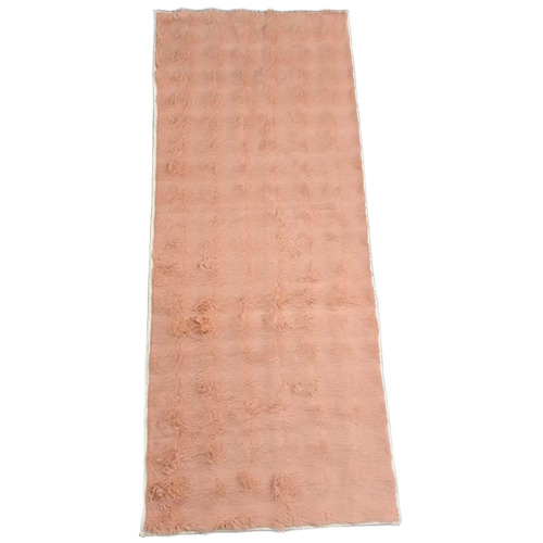 22x55 Inch Peach Color Bubble Fur Runner