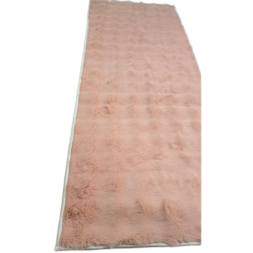 22x55 Inch Peach Color Bubble Fur Runner
