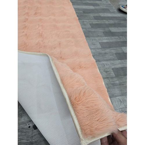 22x55 Inch Peach Color Bubble Fur Runner
